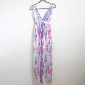 L’Atiste by Amy Watercolor Maxi Dress Size Medium